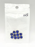 Queen - Nail Charms 10pc - #196 Silver Blue Gems with Crystals