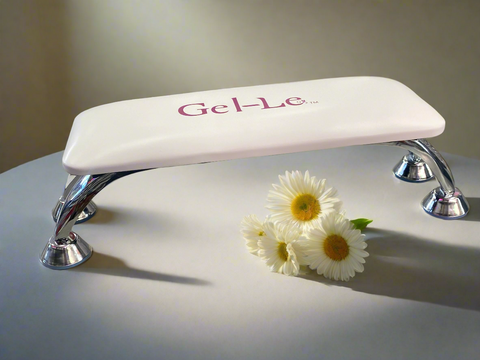 Gel-Le Manicure Leather Arm Rest (White)