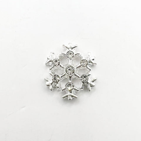 Queen - Nail Charms 10pc - #245 Silver Gem Snowflakes