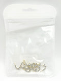 Queen - Nail Charms 10pc - #210 Gold Curve Crystal Border Accessories