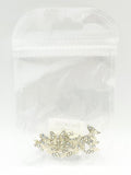 Queen - Nail Charms 10pc - #305 Gold Butterflies w/ Iridescent Stones