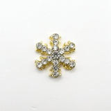 Queen - Nail Charms 10pc - #244 Gold Crystal Snowflakes