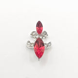 Queen - Nail Charms 10pc - #217 Silver Red Crest