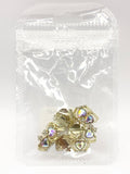 Queen - Nail Charms 10pc - #142 Gold Iridescent Heart Crowns