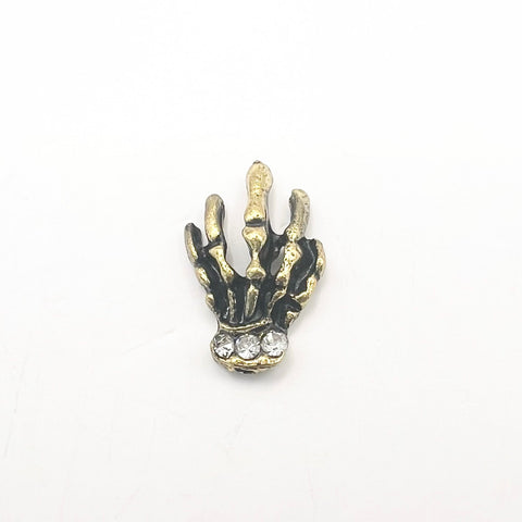 Queen - Nail Charms 10pc - #411 Gold Skeleton Hands