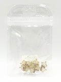 Queen - Nail Charms 10pc - #355 Gold Pink Crystal Crowns