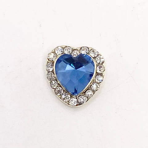 Queen - Nail Charms 10pc - #051 Gold Blue Hearts