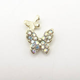 Queen - Nail Charms 10pc - #302 Gold Iridescent Crystal Butterflies with Mini