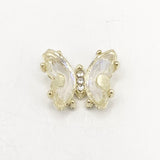 Queen - Nail Charms 10pc - #039 Gold White Butterflies