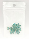 Queen - Nail Charms 10pc - #329 Gold Blue Butterflies