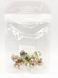 Queen - Nail Charms 10pc - #139 Gold Pink Heart Crowns