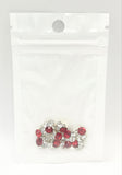 Queen - Nail Charms 10pc - #193 Gold Red & White Crystal Cluster