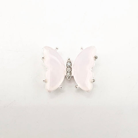 Queen - Nail Charms 10pc - #335 Silver Light Pink Butterflies