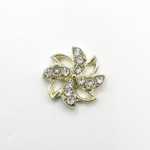 Queen - Nail Charms 10pc - #225 Gold Crystal Fans