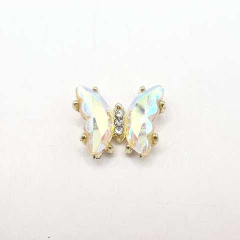 Queen - Nail Charms 10pc - #339 Gold Iridescent Butterflies