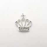 Queen - Nail Charms 10pc - #342 Silver White Crystal Crowns