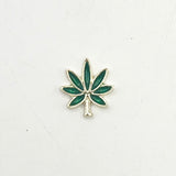 Queen - Nail Charms 10pc - #186 Gold Green Leafs