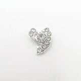 Queen - Nail Charms 10pc - #206 Silver Crystal Wavy Hearts