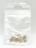 Queen - Nail Charms 10pc - #280 Gold Pink Gem Stars