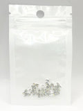 Queen - Nail Charms 10pc - #303 Silver Iridescent Crystal Butterflies with Mini