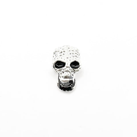 Queen - Nail Charms 10pc - #393 Silver Skulls with Black Sockets