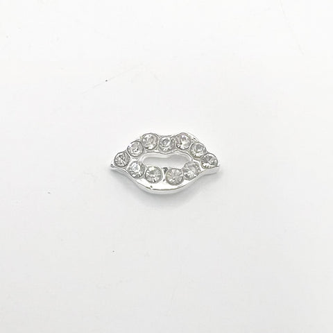 Queen - Nail Charms 10pc - #250 Silver Crystal Lips