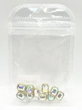 Queen - Nail Charms 10pc - #012 Gold Iridescent Rectangles