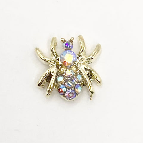 Queen - Nail Charms 10pc - #077 Gold Iridescent Spiders