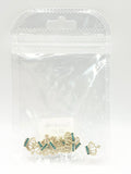 Queen - Nail Charms 10pc - #349 Gold Green Crystal Crowns