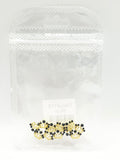 Queen - Nail Charms 10pc - #165 Gold Tiaras with Black Stones