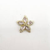 Queen - Nail Charms 10pc - #280 Gold Pink Gem Stars