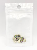 Queen - Nail Charms 10pc - #053 Gold Rainbow Hearts