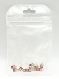 Queen - Nail Charms 10pc - #203 Gold Red Crystal Bottles