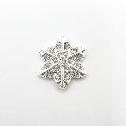 Queen - Nail Charms 10pc - #240 Silver Big Crystal Snowflakes