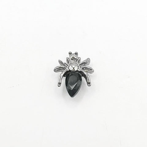 Queen - Nail Charms 10pc - #406 Silver Mini Black Bugs