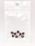 Queen - Nail Charms 10pc - #066 Silver Smokey Hearts