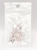 Queen - Nail Charms 10pc - #107 Silver White Crystal Butterflies