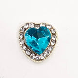 Queen - Nail Charms 10pc - #064 Gold Teal Hearts