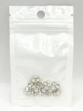 Queen - Nail Charms 10pc - #414 Gold White Crystal Clusters