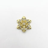 Queen - Nail Charms 10pc - #241 Gold Big Crystal Snowflakes