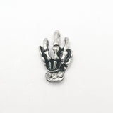 Queen - Nail Charms 10pc - #410 Silver Skeleton Hands