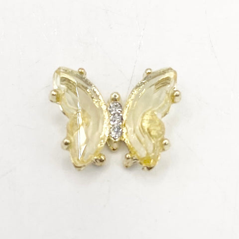 Queen - Nail Charms 10pc - #038 Gold Yellow Butterflies