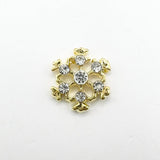 Queen - Nail Charms 10pc - #246 Gold Gem Snowflakes