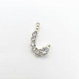 Queen - Nail Charms 10pc - #210 Gold Curve Crystal Border Accessories