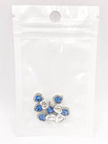 Queen - Nail Charms 10pc - #065 Silver Blue Hearts