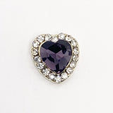 Queen - Nail Charms 10pc - #052 Gold Dark Purple Hearts