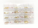 Assorted charms - Pink Stone 240pc