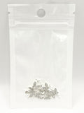 Queen - Nail Charms 10pc - #301 Silver White Crystal Butterflies with Mini