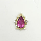 Queen - Nail Charms 10pc - #001 Gold Purple Teardrops