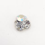 Queen - Nail Charms 10pc - #108 Gold Iridescent & Clear Crystal Clusters